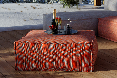 Roolf Living Silky Sitzpouf terrakotta