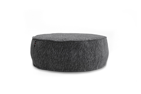 Roolf Living Silky Rundpouf grau