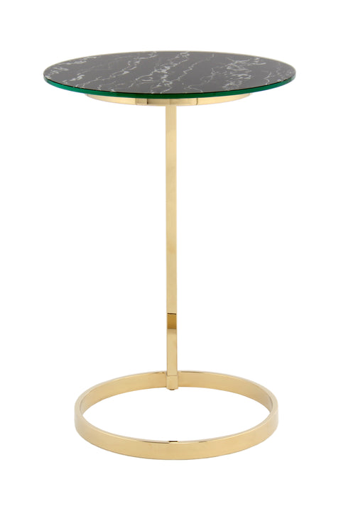 Beistelltisch Pfingstrose 525 Gold / Schwarz