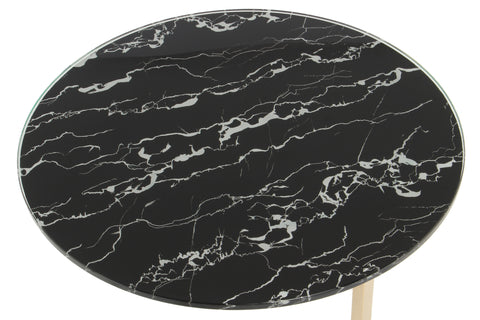 Beistelltisch Pfingstrose 525 Gold / Schwarz