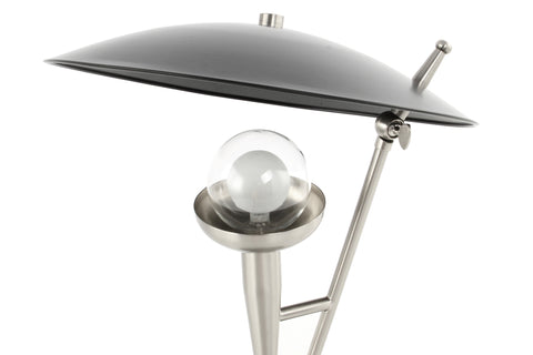 Tischlampe Flora 125 Silber / Schwarz