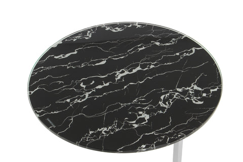 Beistelltisch Pfingstrose 525 Silber / Schwarz
